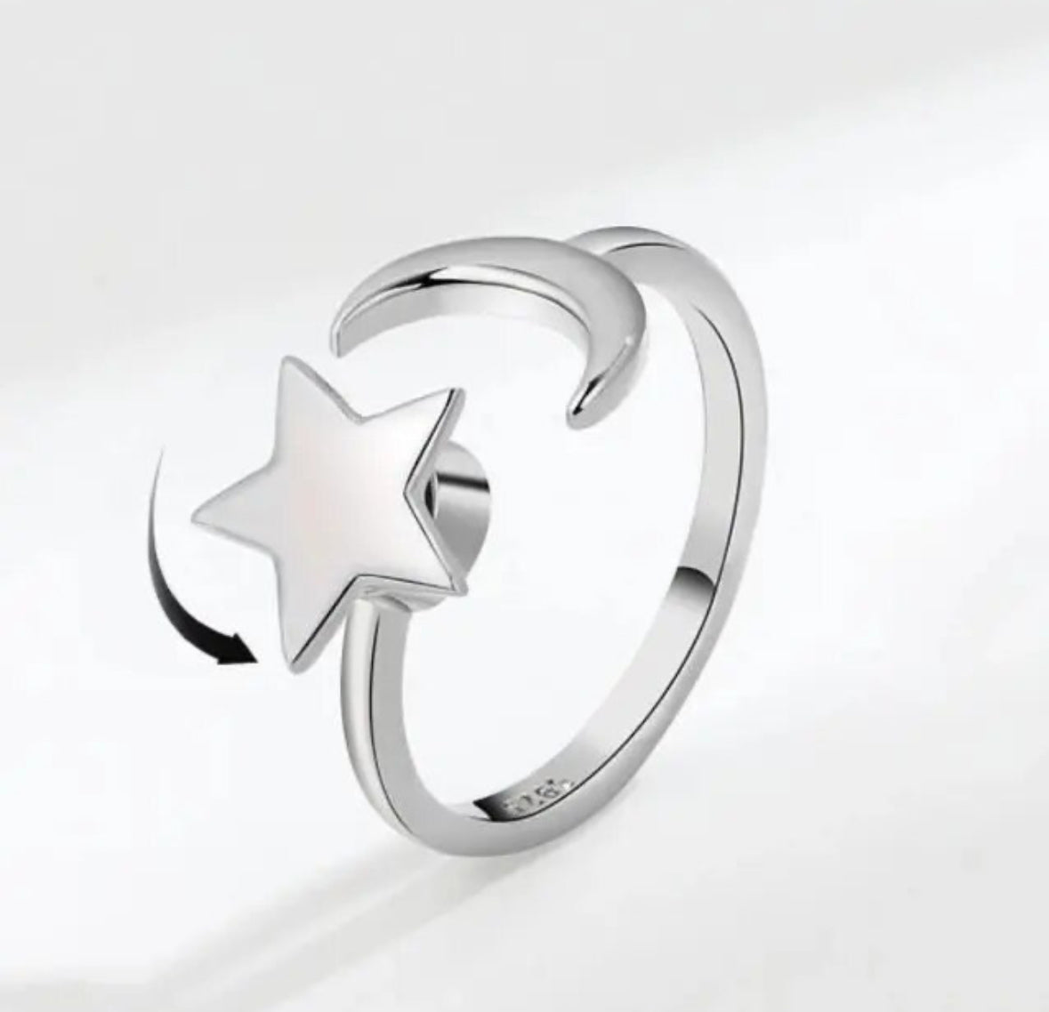 Moon & Star Fidget Spinner Verstellbare Ringe
