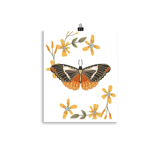 Boho Schmetterling Wall Poster auf Englisch