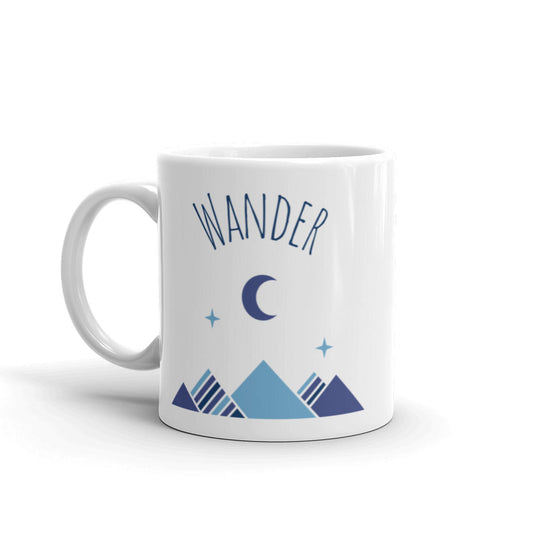 Mond über Berge Wandern Becher