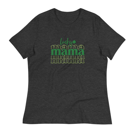 Lucky Mama St Patrick's Day Frauen entspanntes T-Shirt