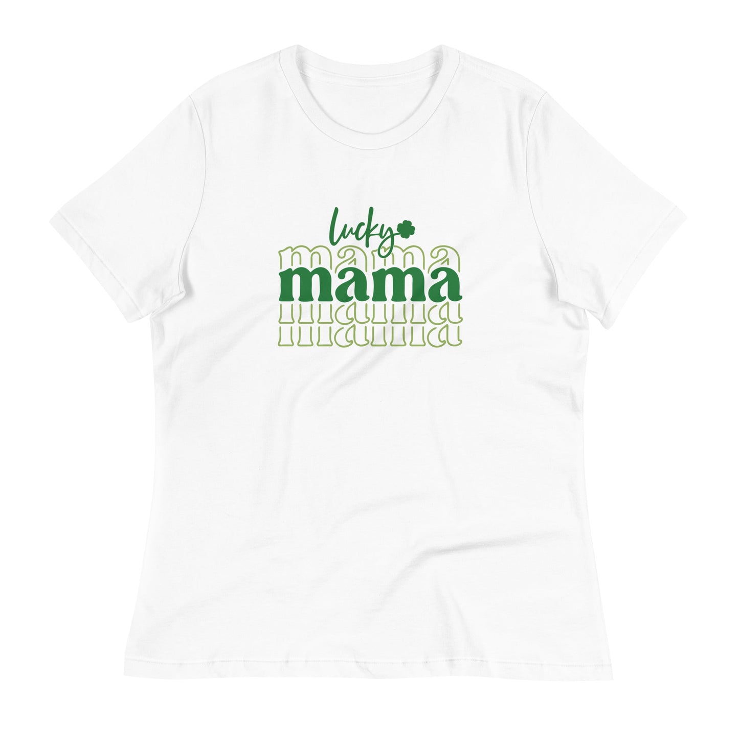Lucky Mama St Patrick's Day Frauen entspanntes T-Shirt