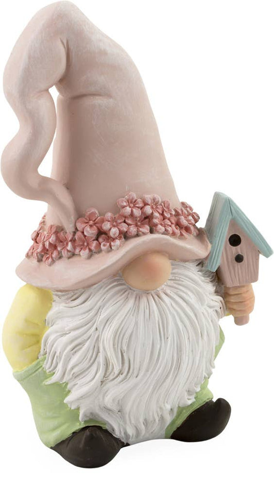 Darra Garden Gnome Rosa Hut mit Vogelhaus