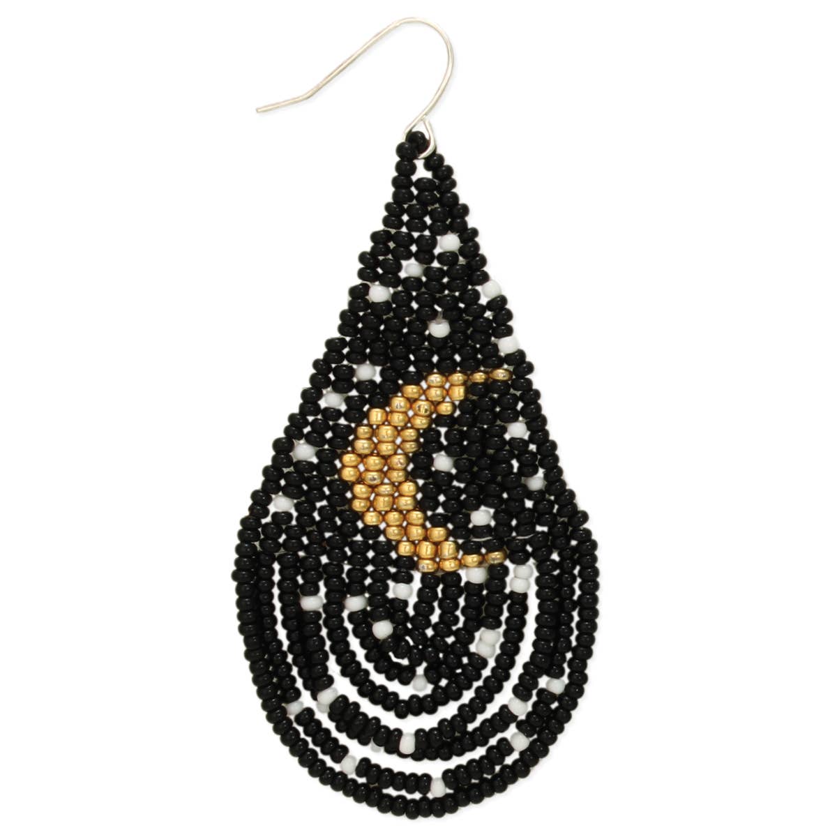 Mystische Nächte Beaded Crescent Moon Ohrringe