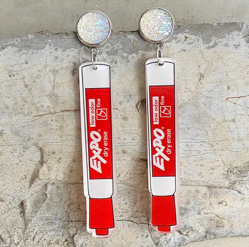 Ausgewählte Marker Acrylo-Ohrringe
