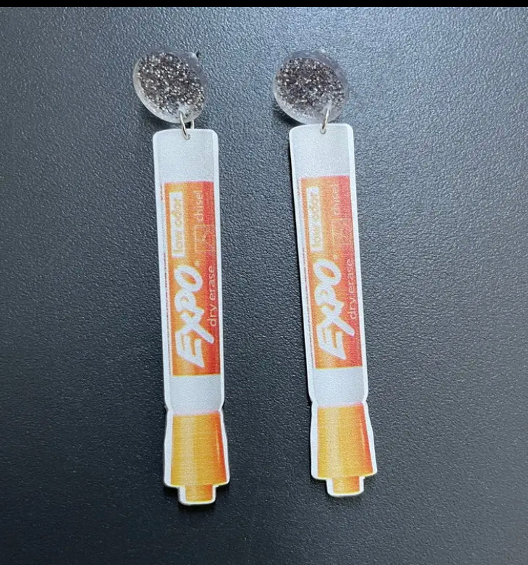 Ausgewählte Marker Acrylo-Ohrringe