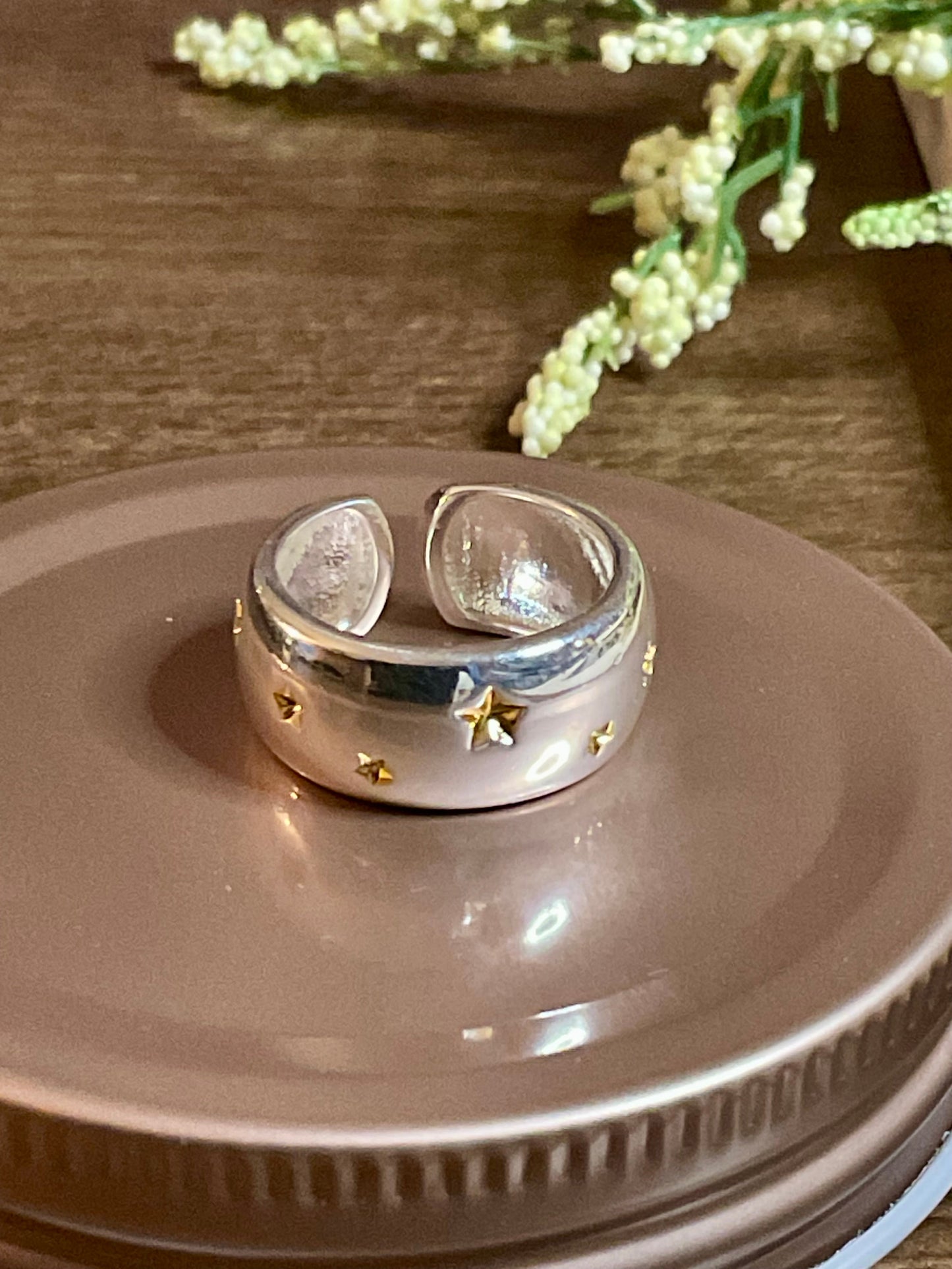 Sterling Silber Star Ring