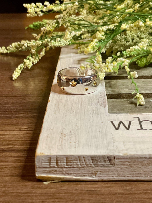 Sterling Silber Star Ring