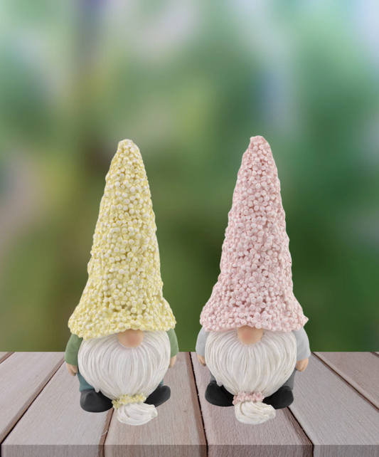 Daisy Hat Resin Gnomes Set mit 2 Oster Akzenten