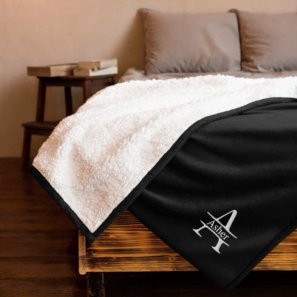 Name Emsticked Premium Sherpa Blanket