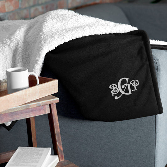 Monogramm Premium Sherpa Blanket