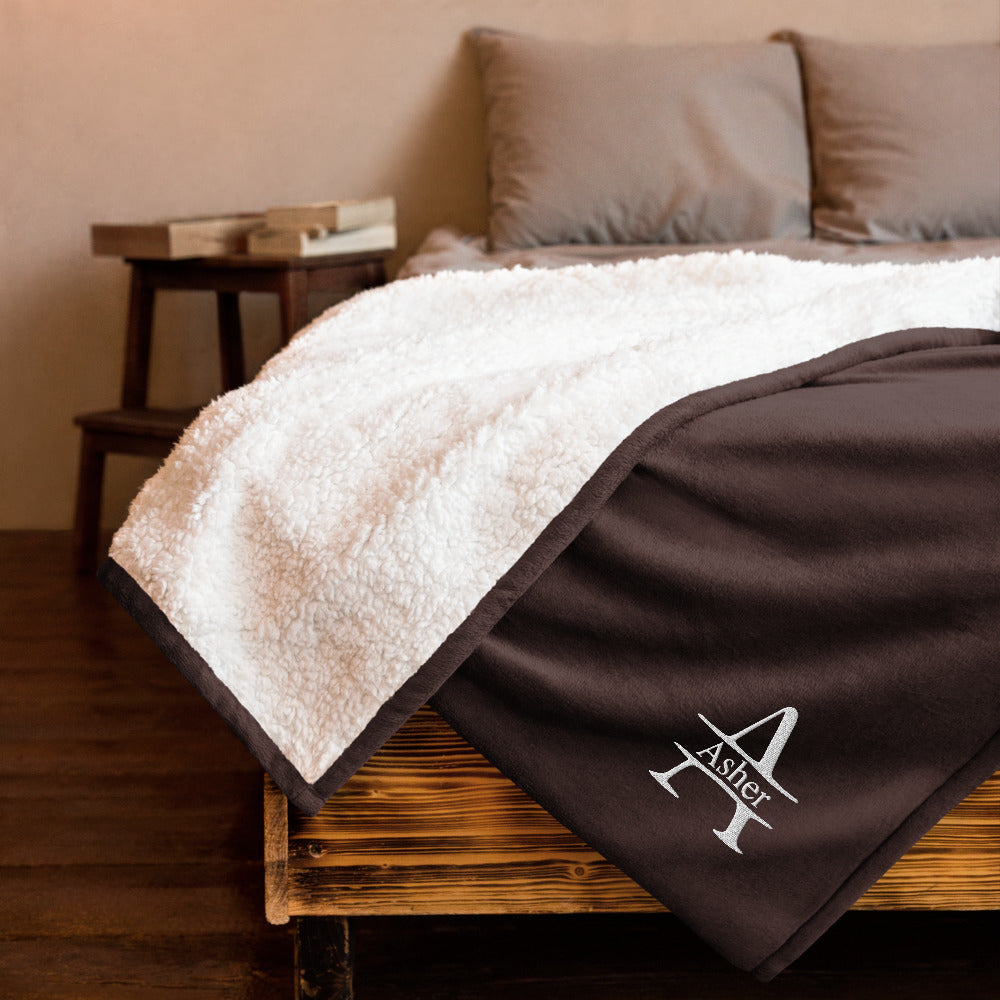 Name Emsticked Premium Sherpa Blanket