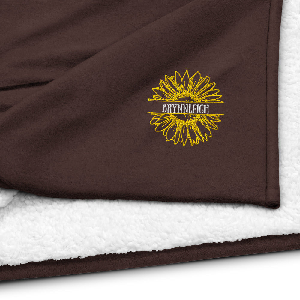 Sunflower Custom Premium Sherpa Blanket