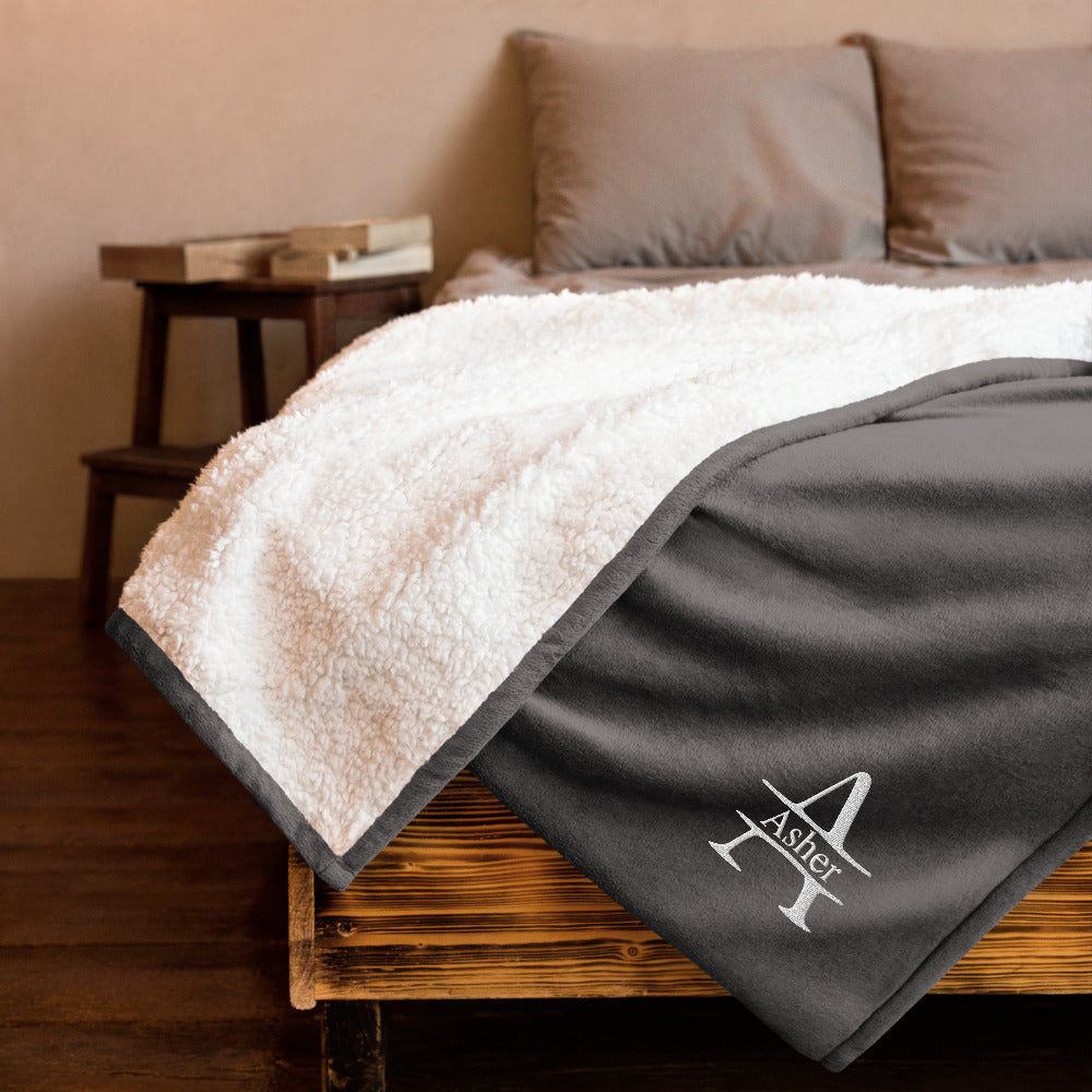 Name Emsticked Premium Sherpa Blanket