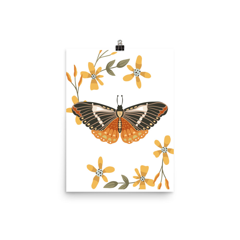 Boho Schmetterling Wall Poster auf Englisch