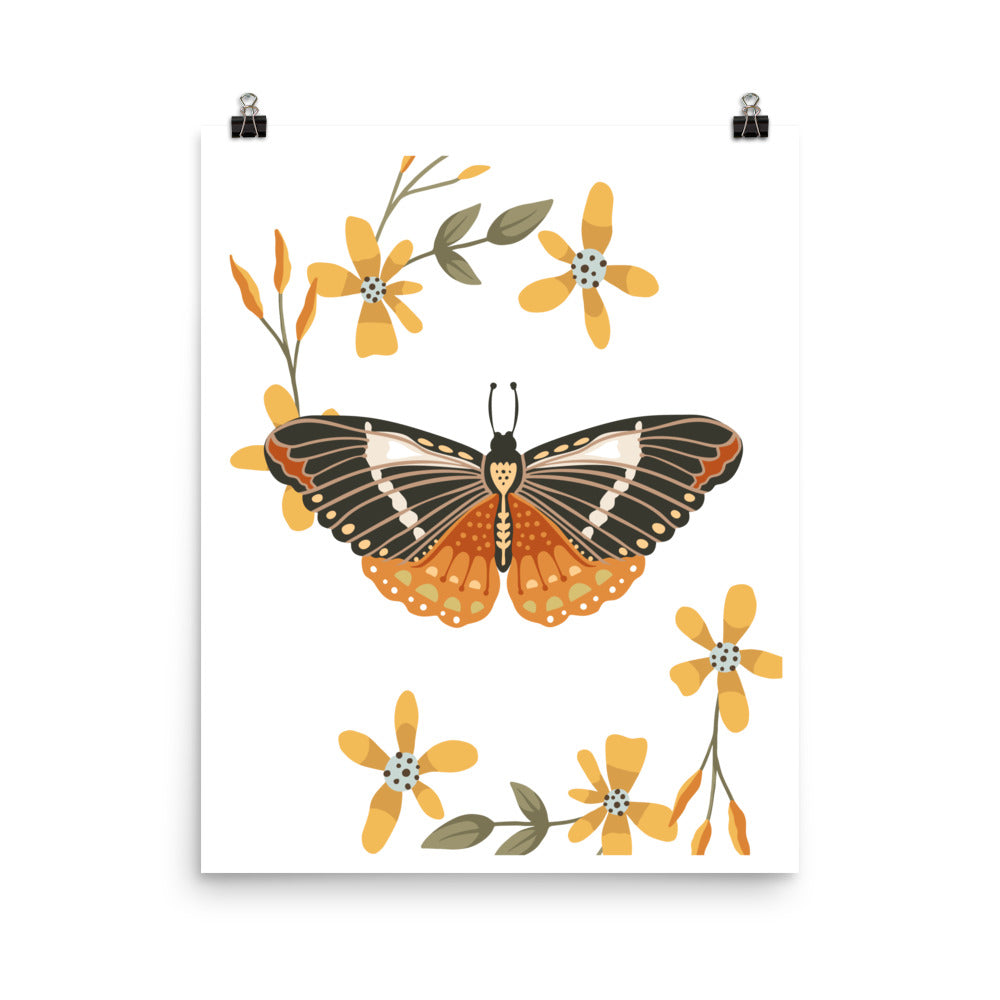 Boho Schmetterling Wall Poster auf Englisch