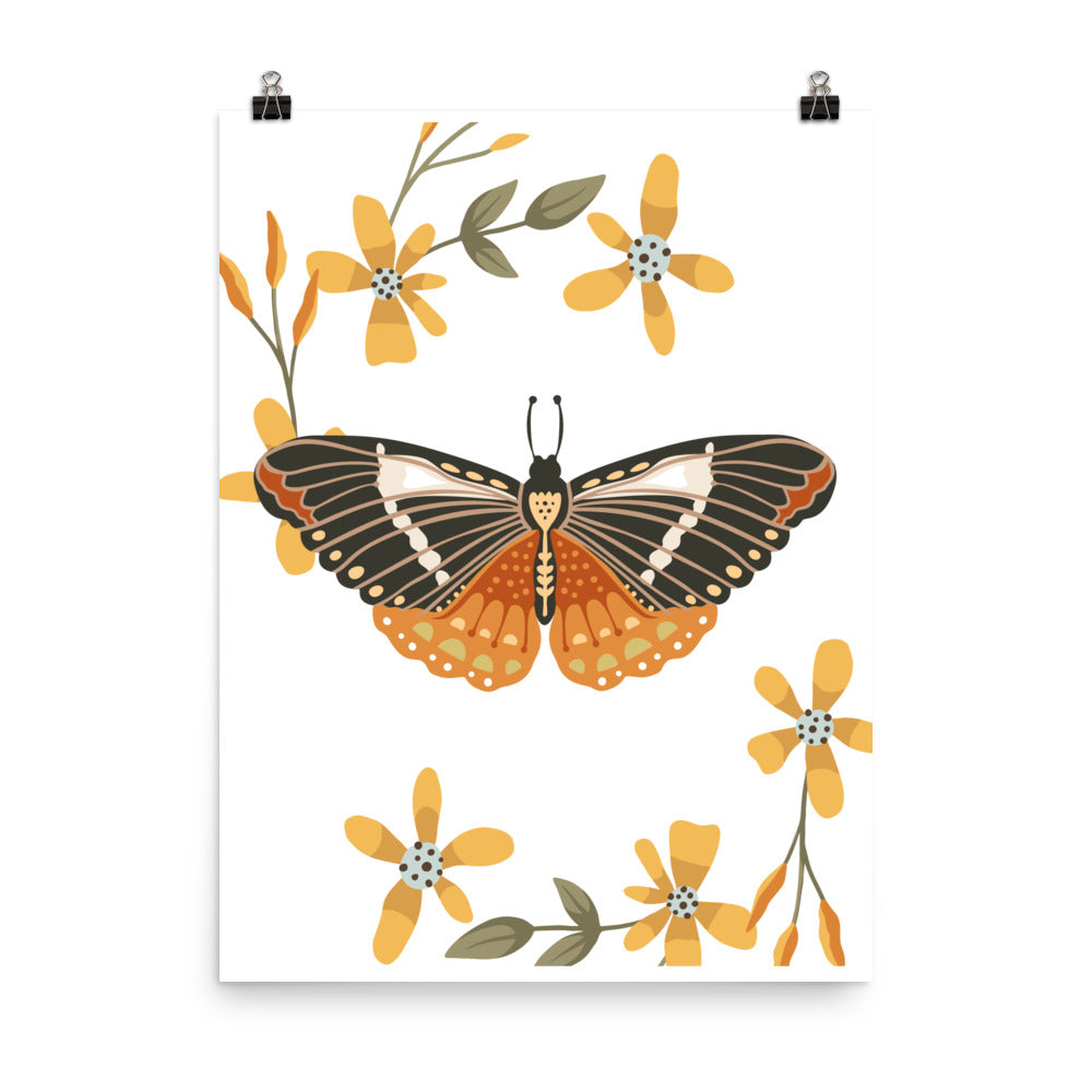Boho Schmetterling Wall Poster auf Englisch