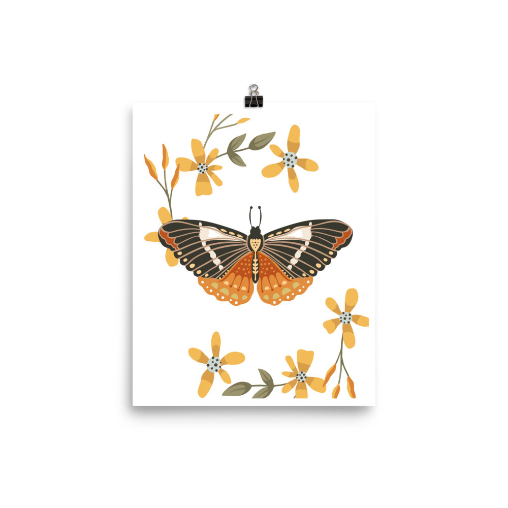 Boho Schmetterling Wall Poster auf Englisch