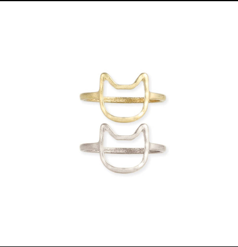 Katzenring in Silber oder Gold