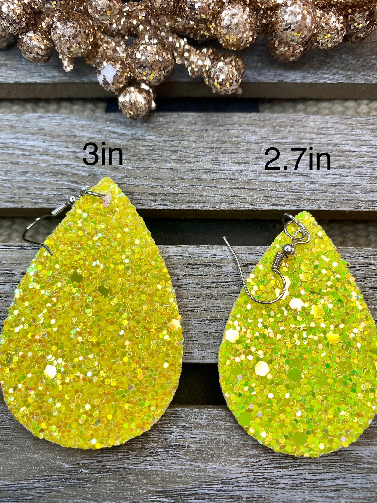 Glitter Teardrop Ohrringe - Verschiedene Farben