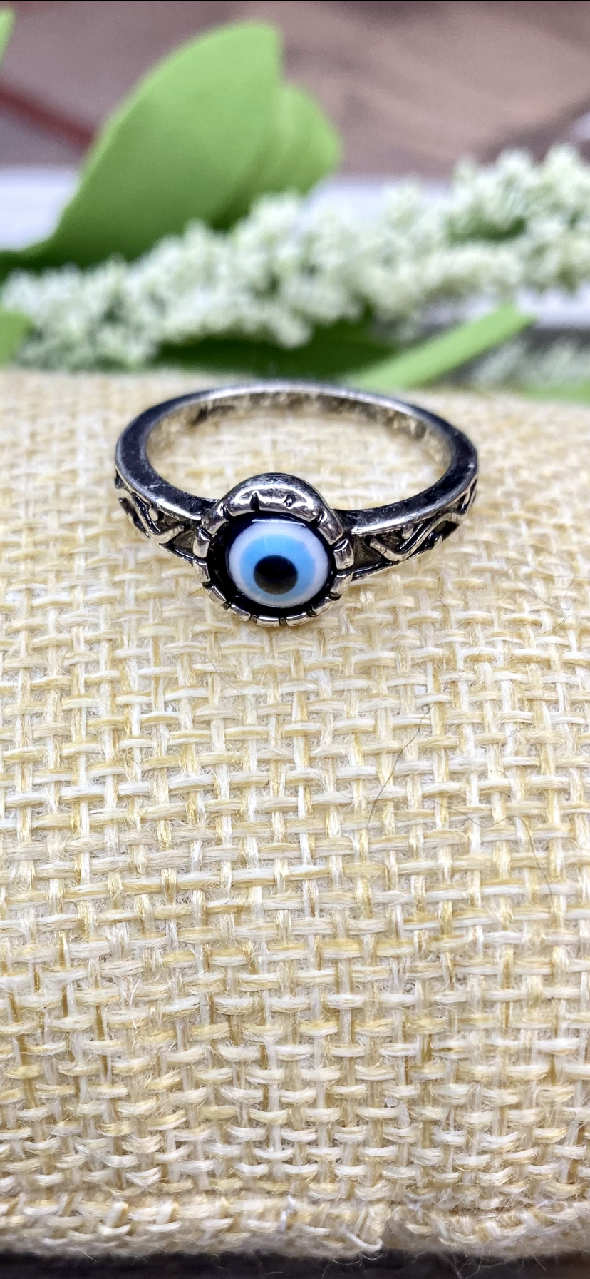 Antiquierte Evil Eye Ring