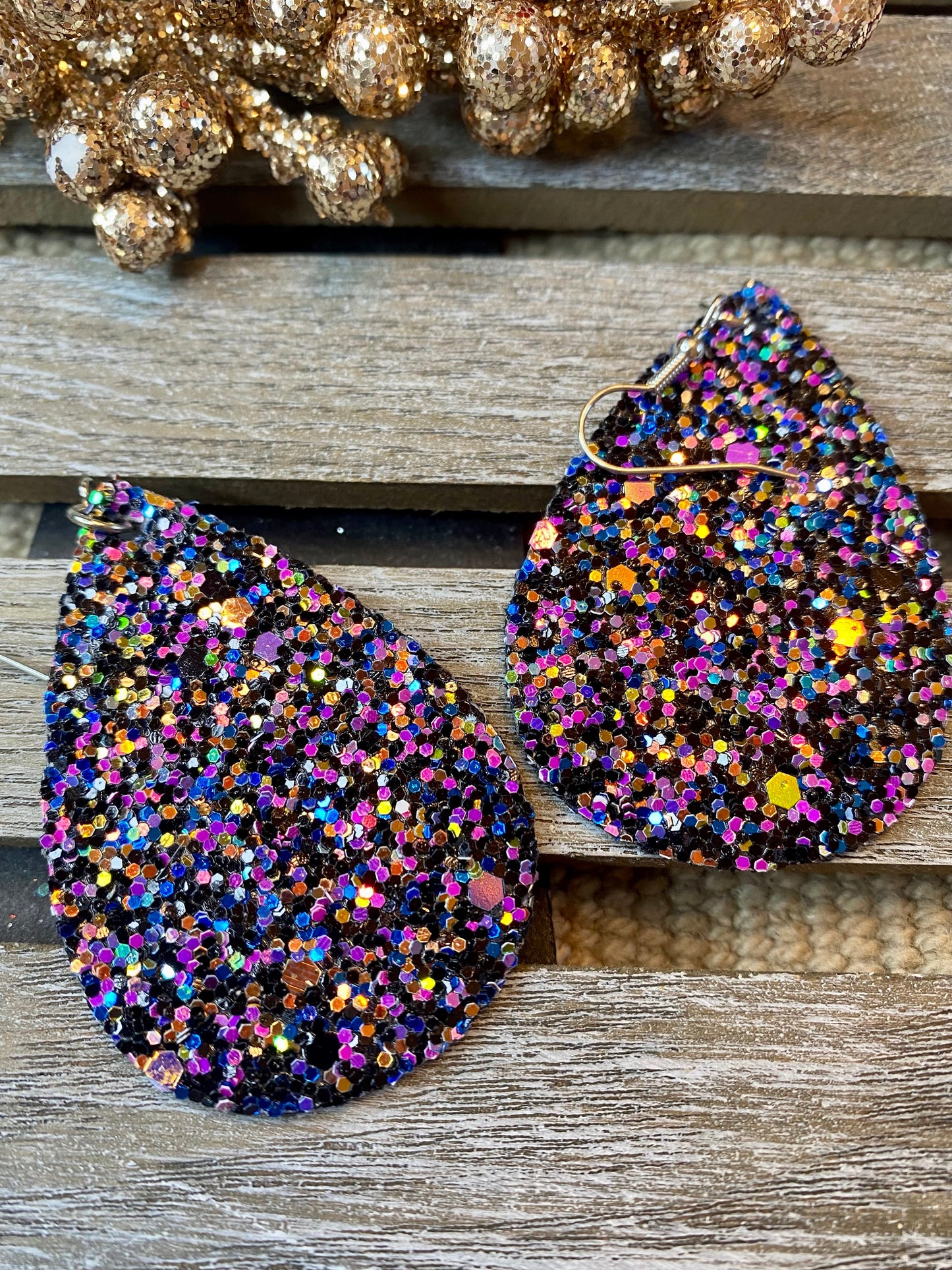 Glitter Teardrop Ohrringe - Verschiedene Farben