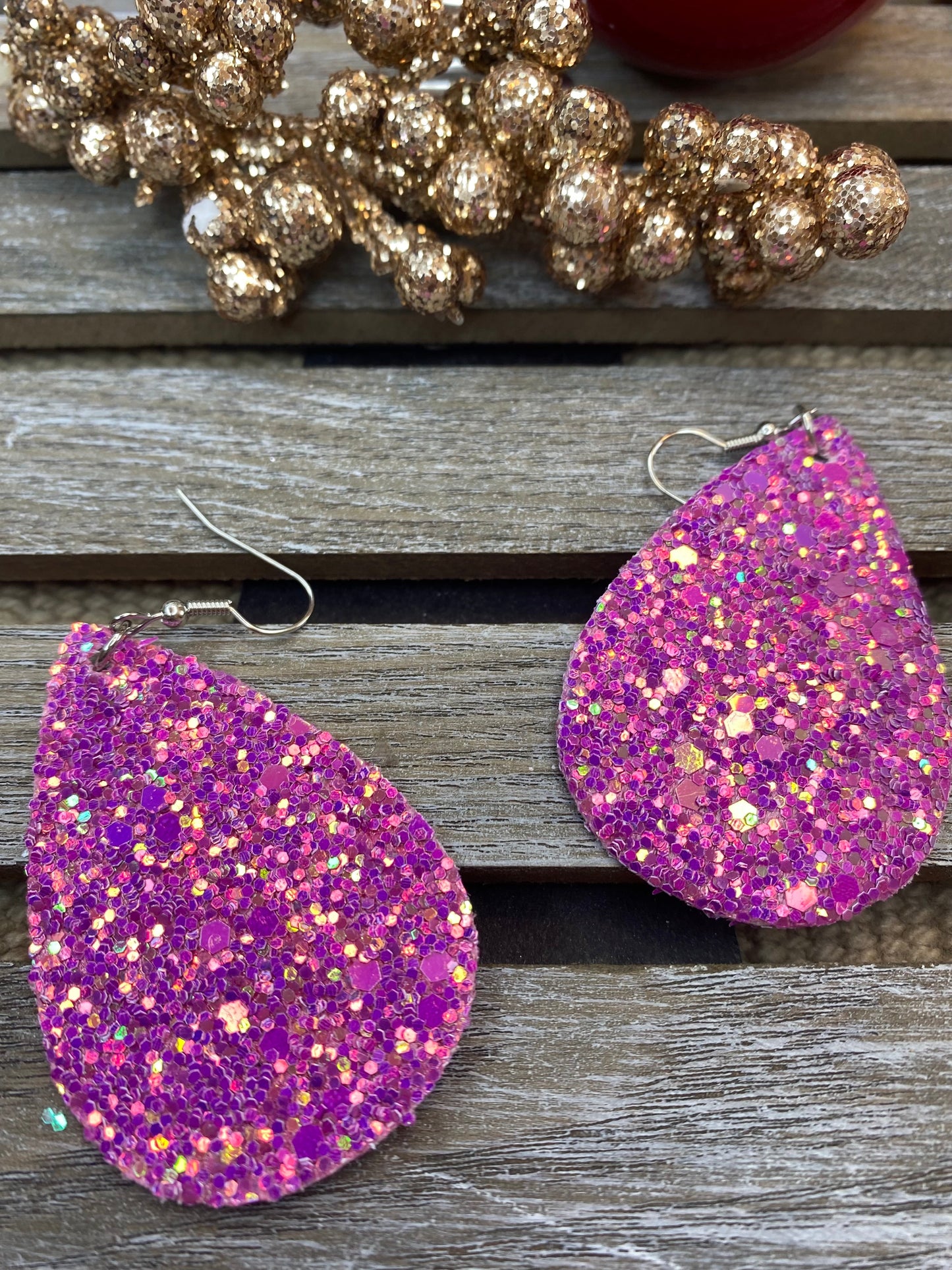 Glitter Teardrop Ohrringe - Verschiedene Farben