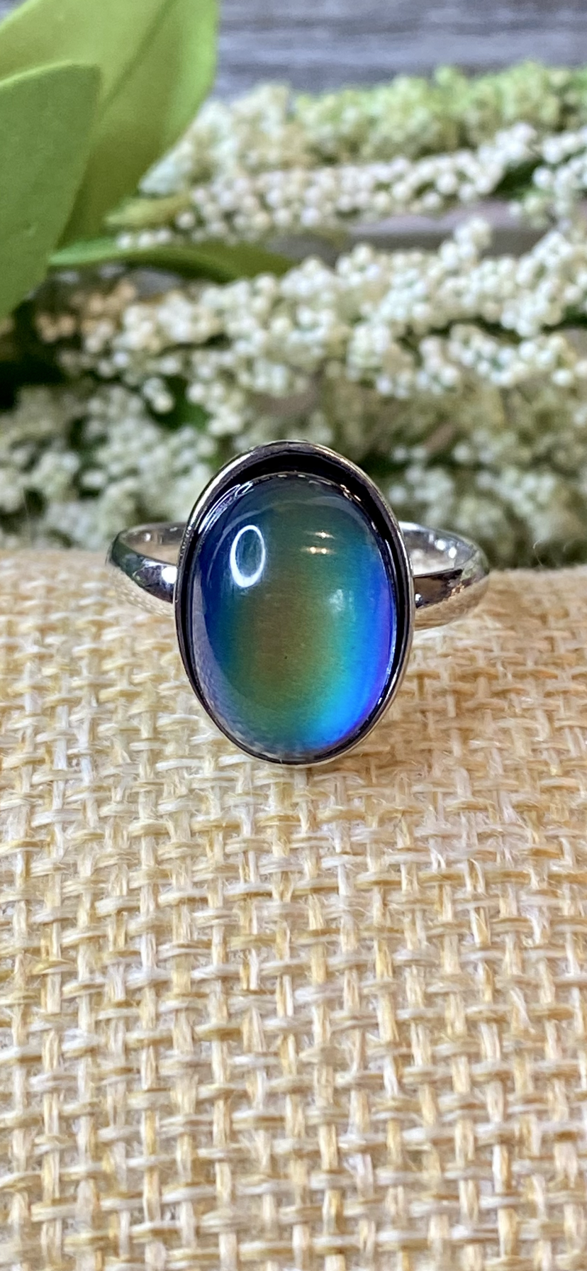 Verstellbarer Oval Mood Ring