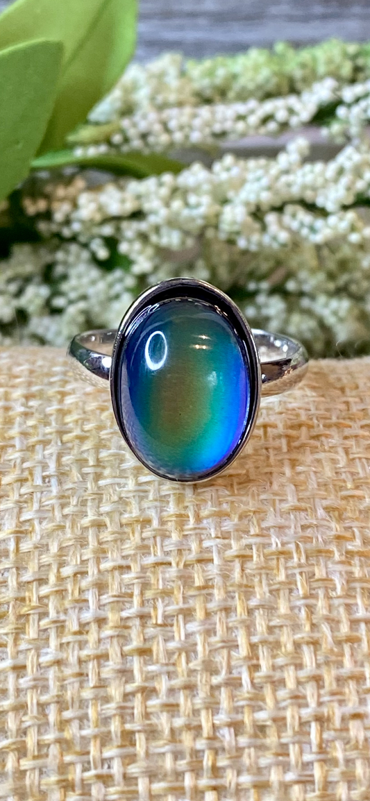 Verstellbarer Oval Mood Ring