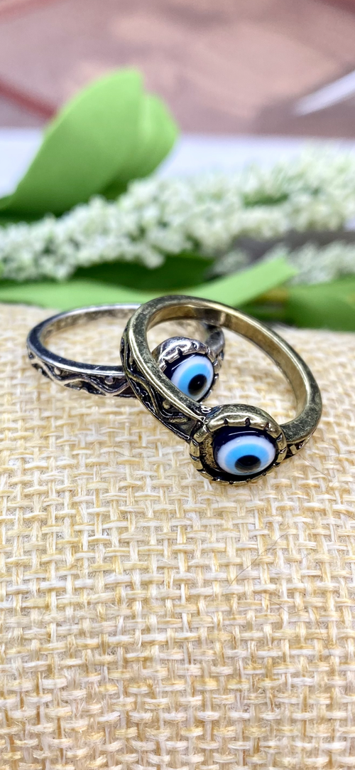 Antiquierte Evil Eye Ring