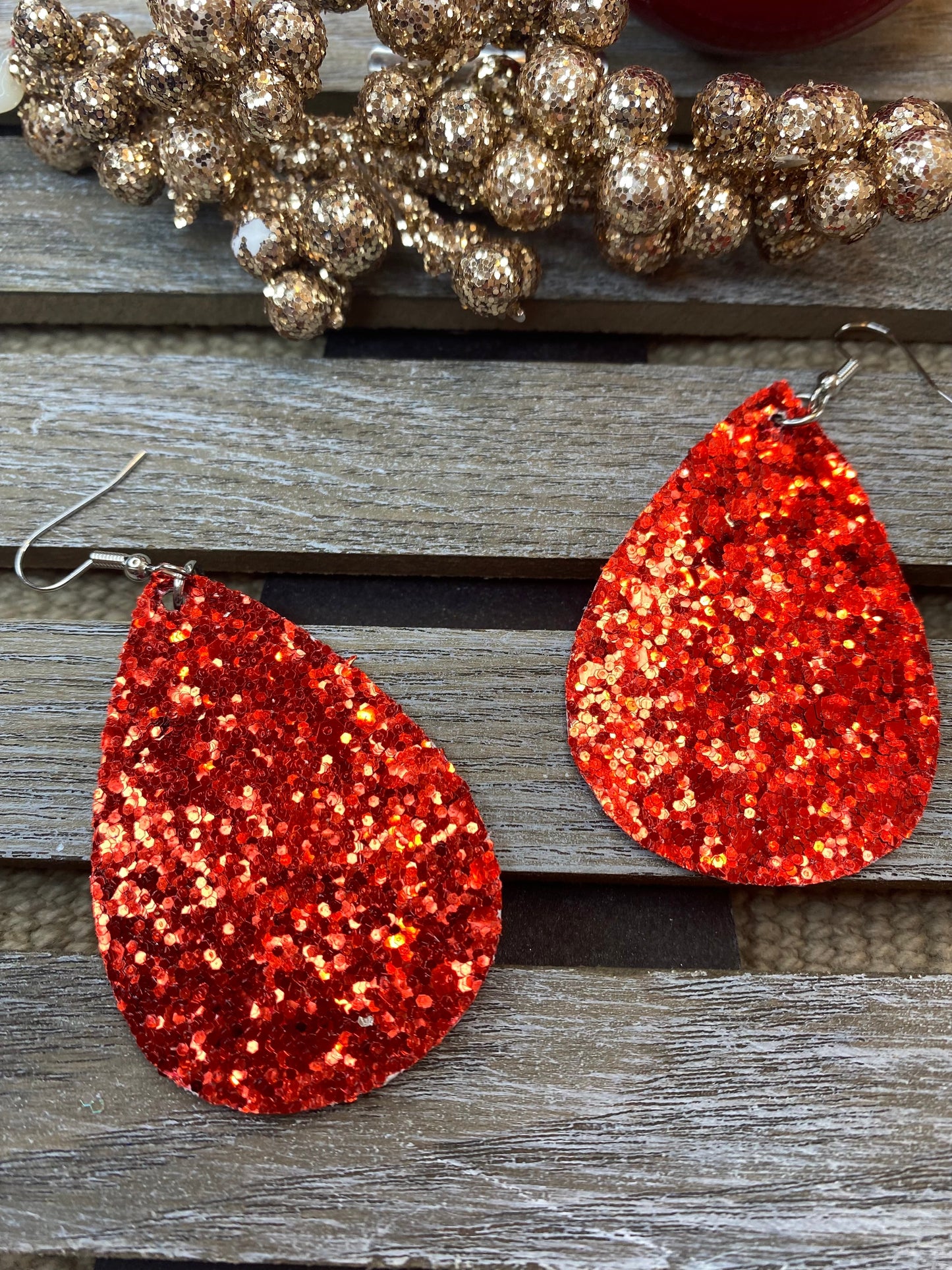 Glitter Teardrop Ohrringe - Verschiedene Farben