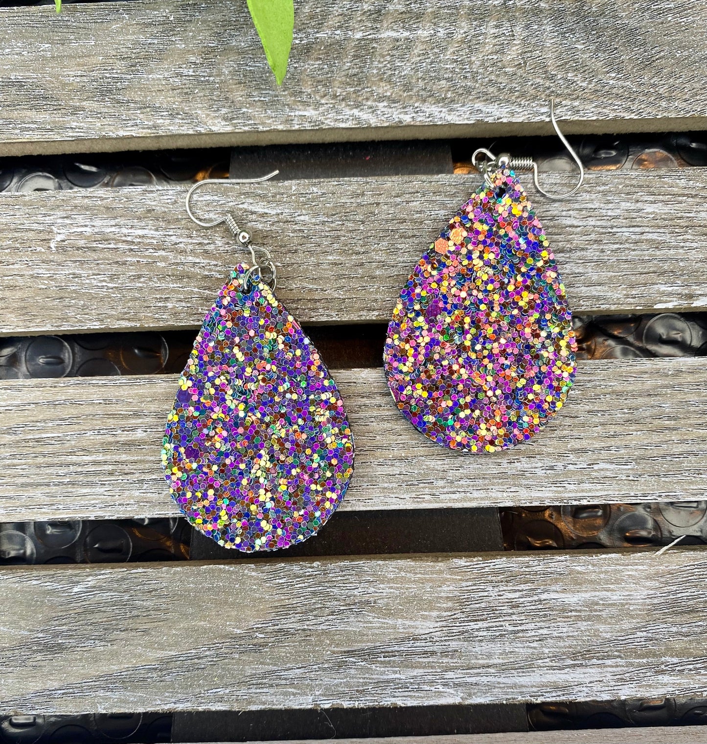 Glitter Teardrop Ohrringe - Verschiedene Farben