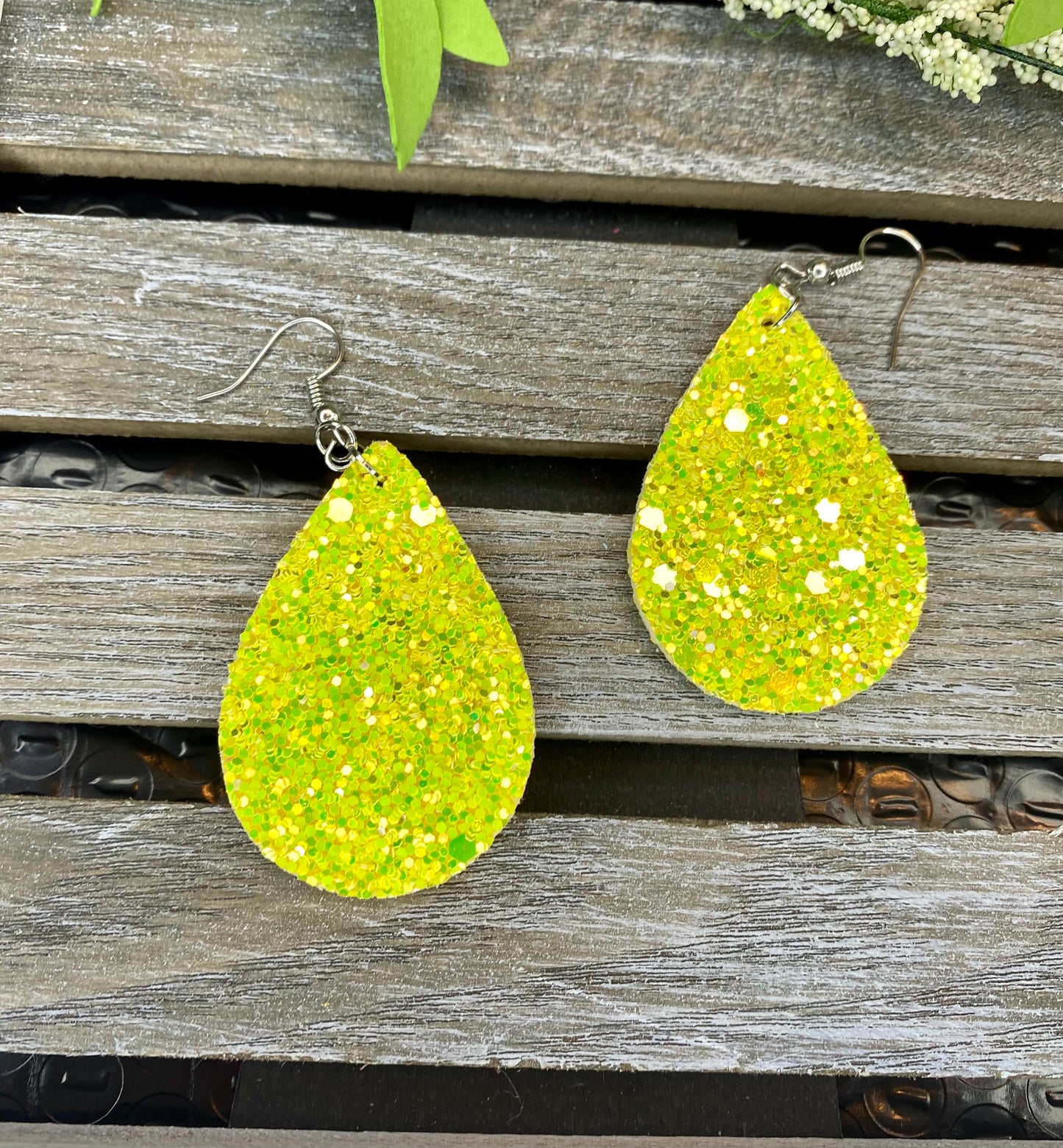 Glitter Teardrop Ohrringe - Verschiedene Farben