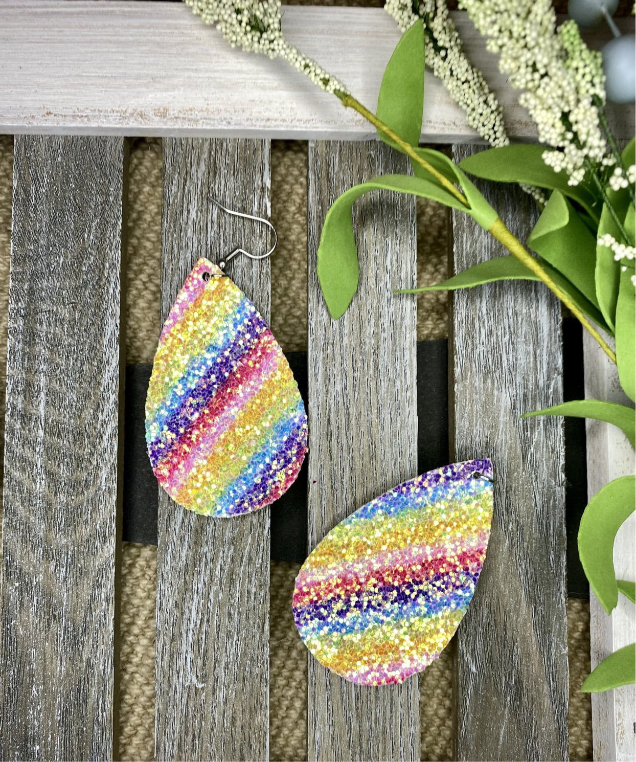 Glitter Teardrop Ohrringe - Verschiedene Farben