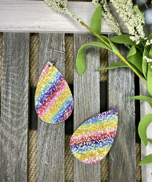 Glitter Teardrop Ohrringe - Verschiedene Farben