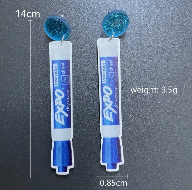 Ausgewählte Marker Acrylo-Ohrringe