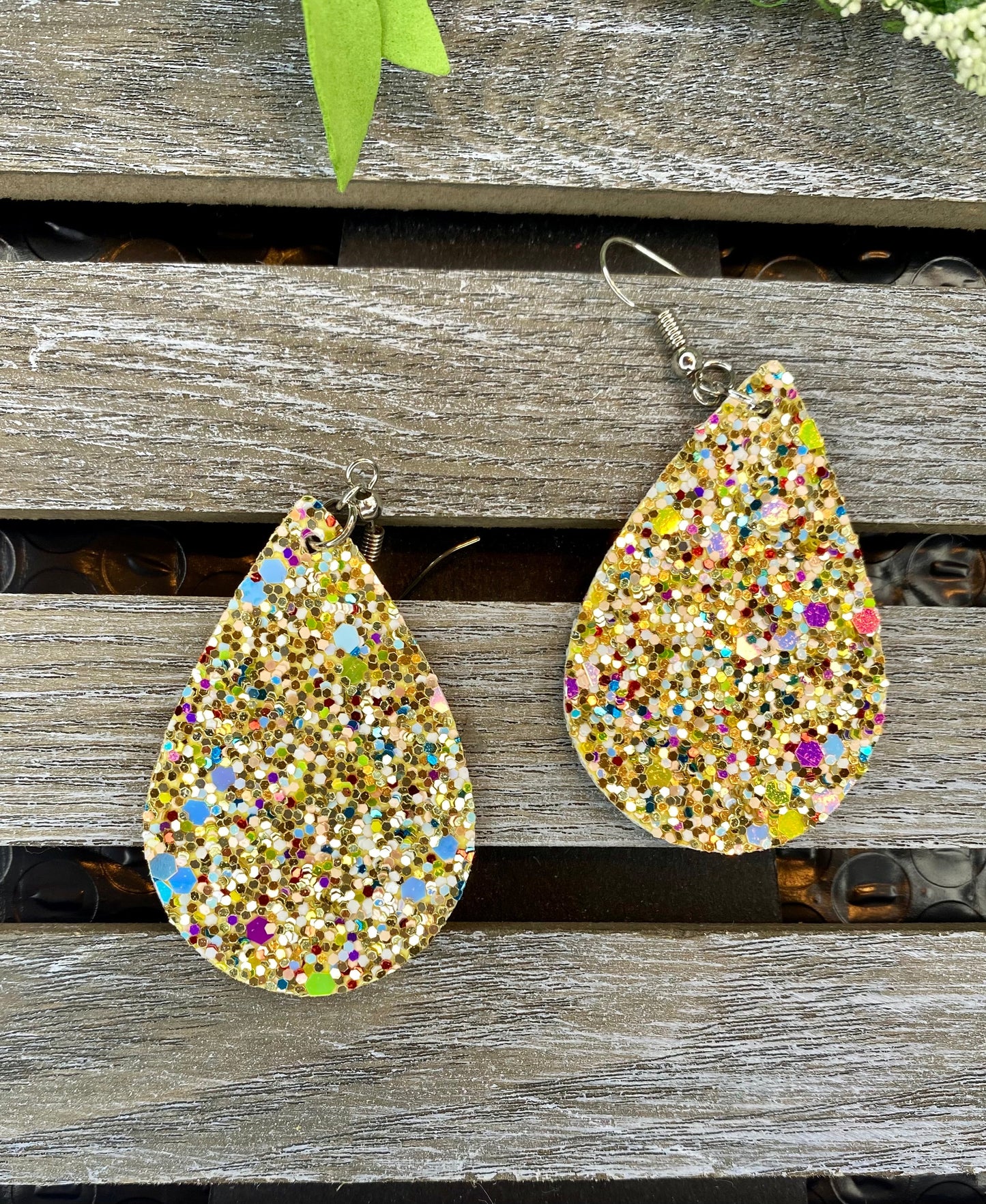 Glitter Teardrop Ohrringe - Verschiedene Farben