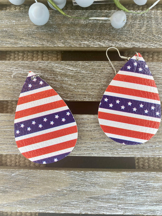 Flagge Teardrop Patriotische Ohrringe