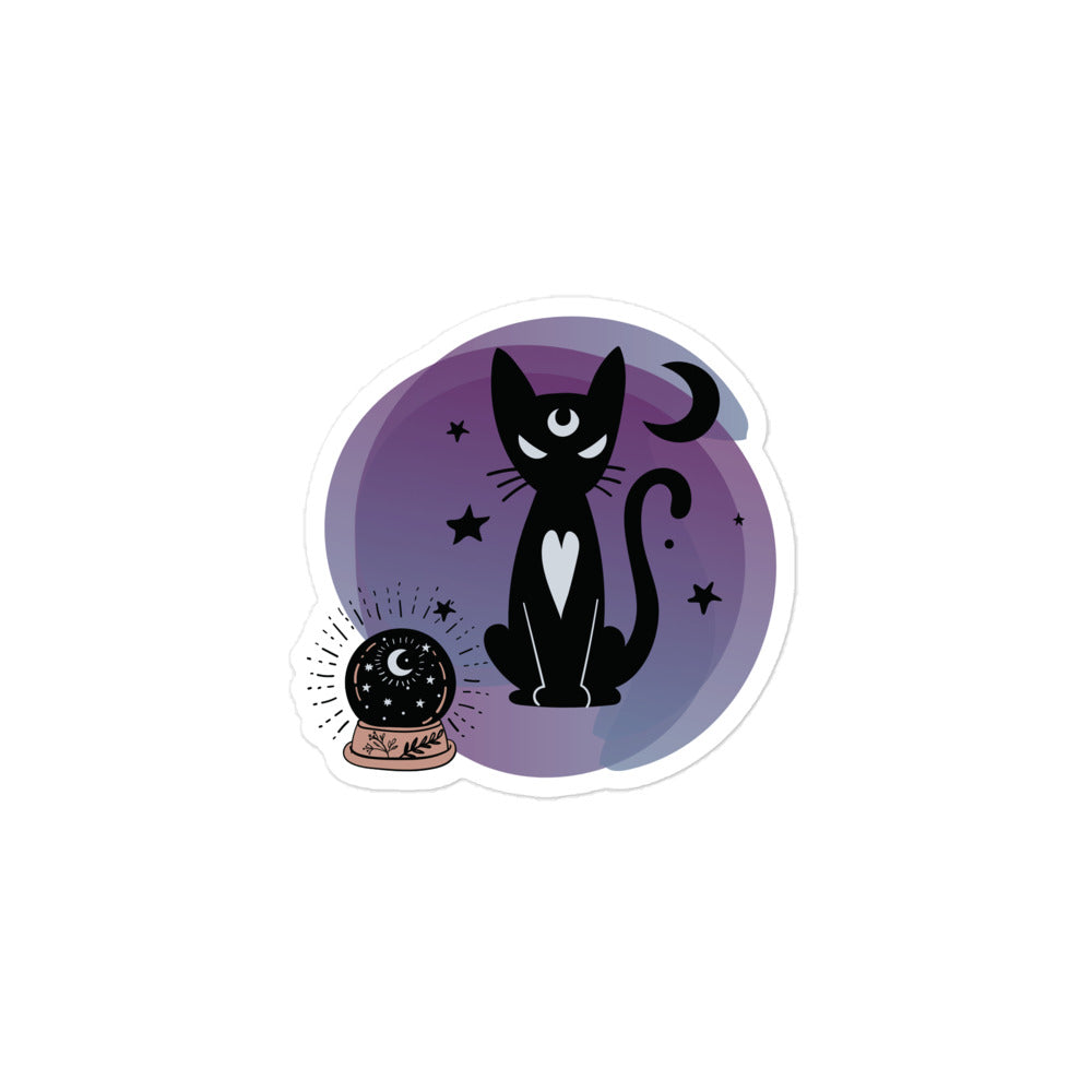 Celestial Cat Bubble-freie Aufkleber