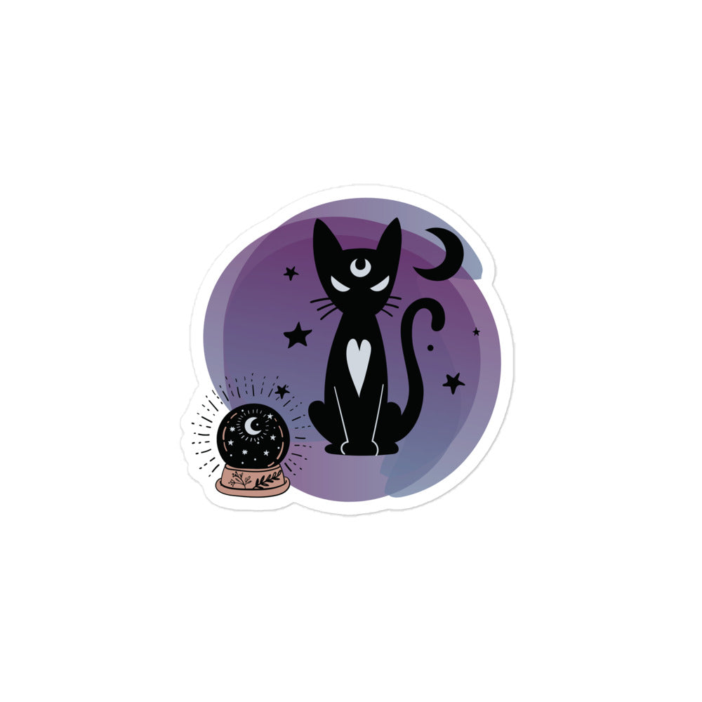 Celestial Cat Bubble-freie Aufkleber