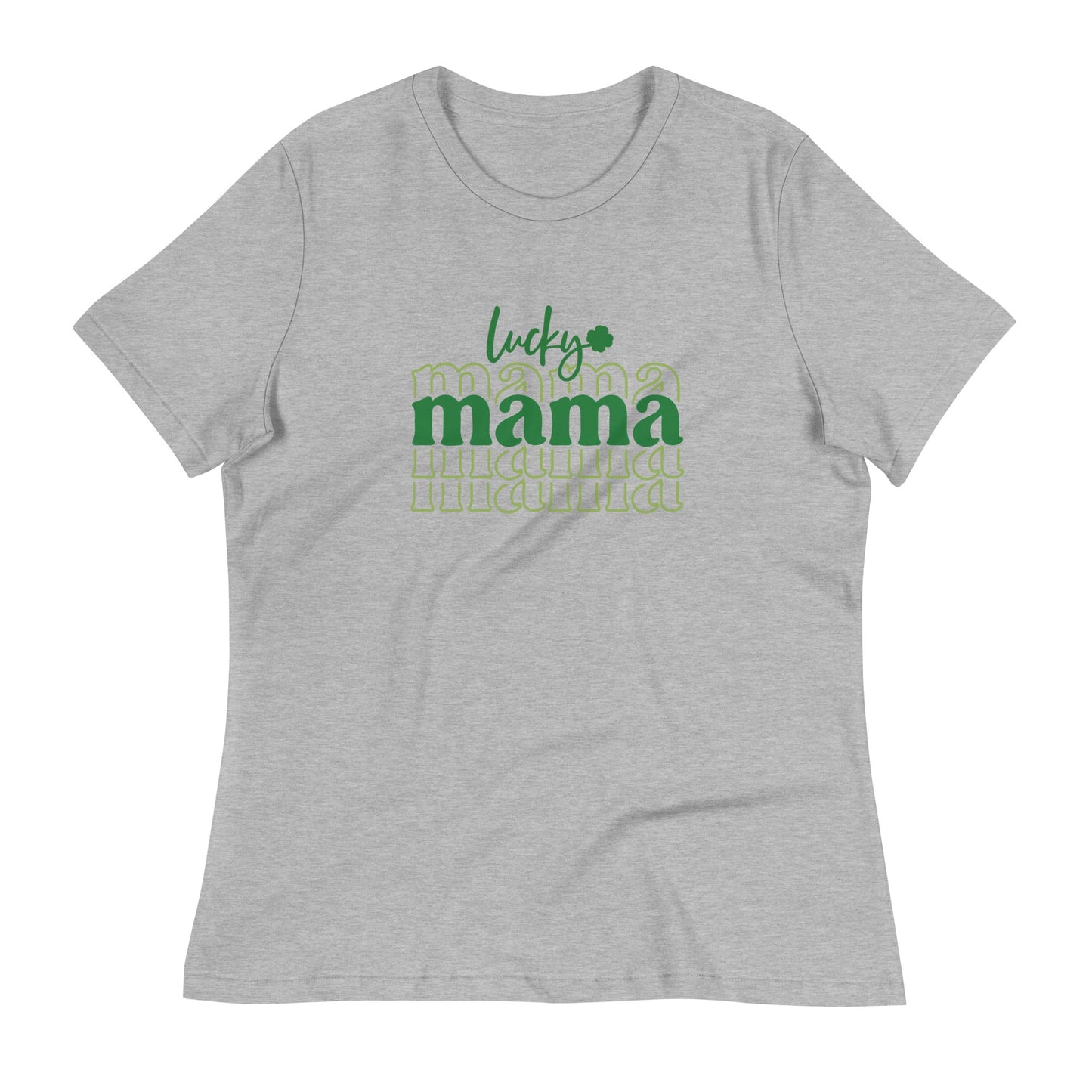 Lucky Mama St Patrick's Day Frauen entspanntes T-Shirt