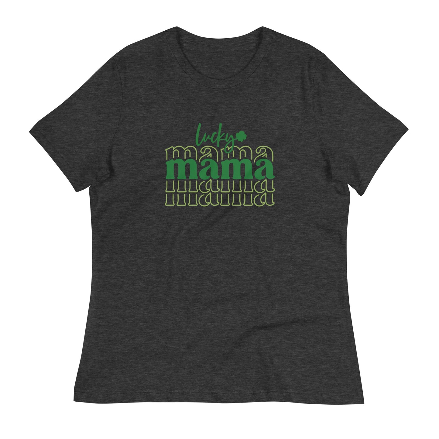 Lucky Mama St Patrick's Day Frauen entspanntes T-Shirt