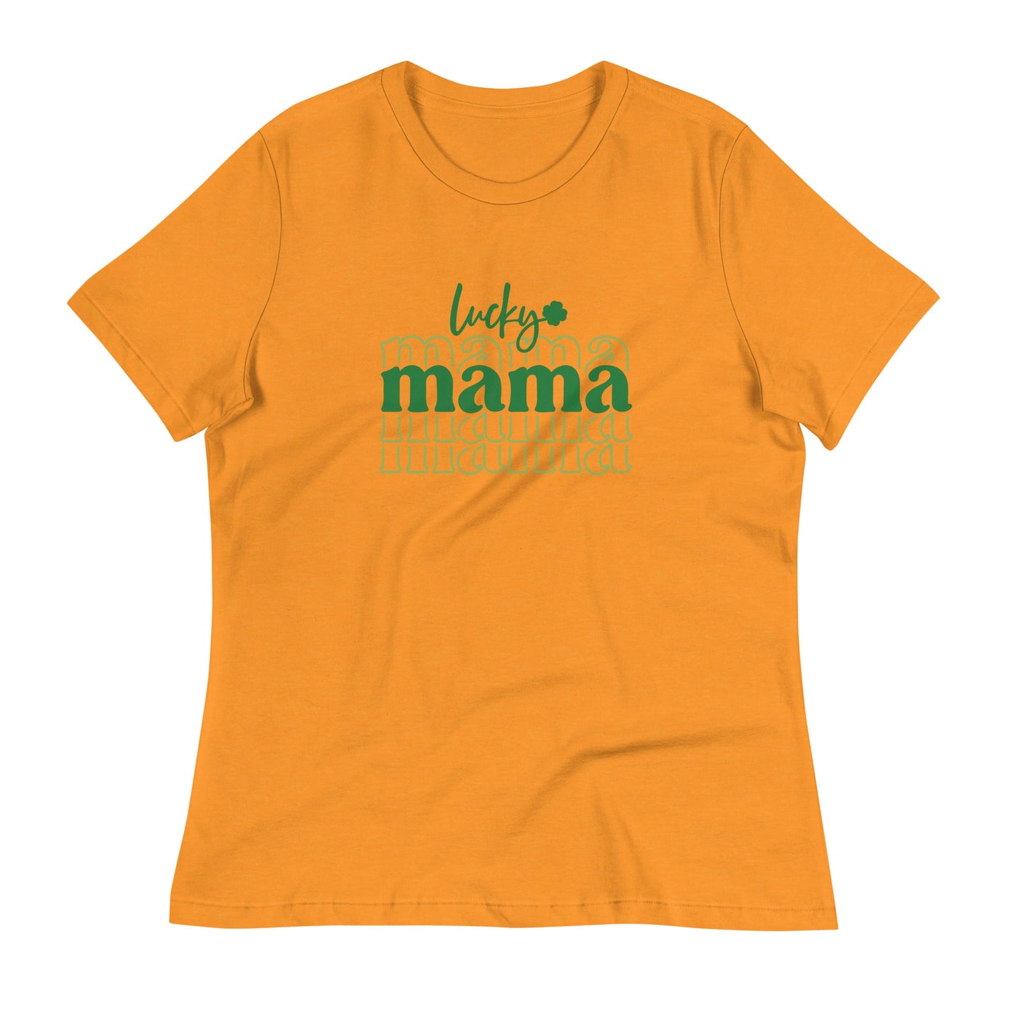 Lucky Mama St Patrick's Day Frauen entspanntes T-Shirt