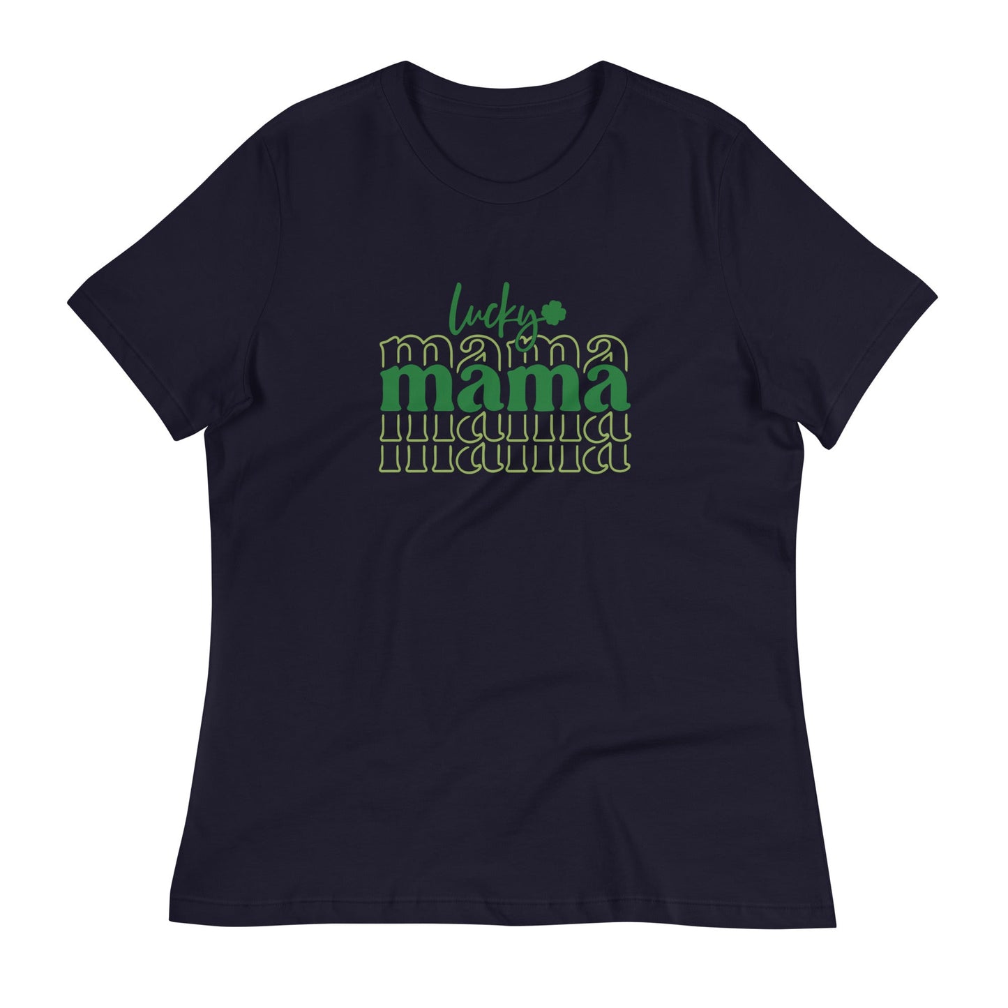 Lucky Mama St Patrick's Day Frauen entspanntes T-Shirt