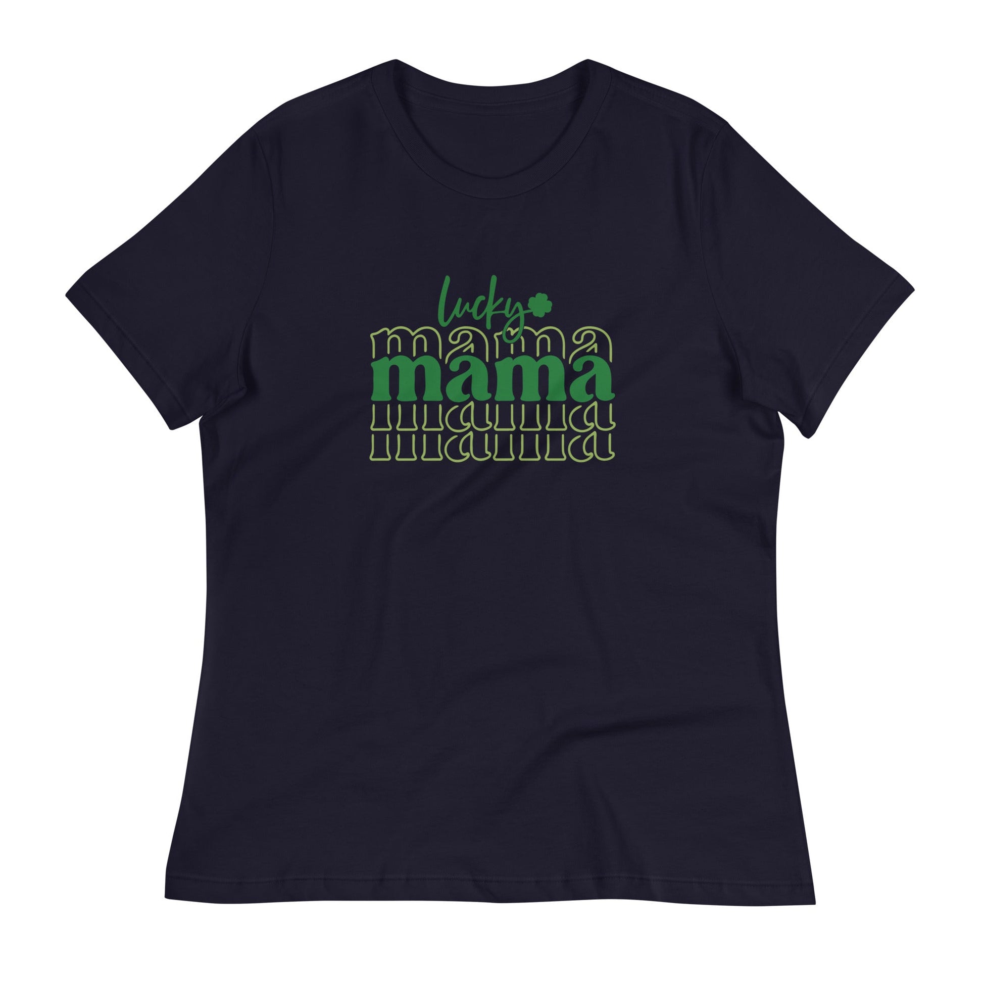 Lucky Mama St Patrick's Day Frauen entspanntes T-Shirt